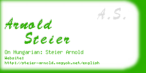 arnold steier business card